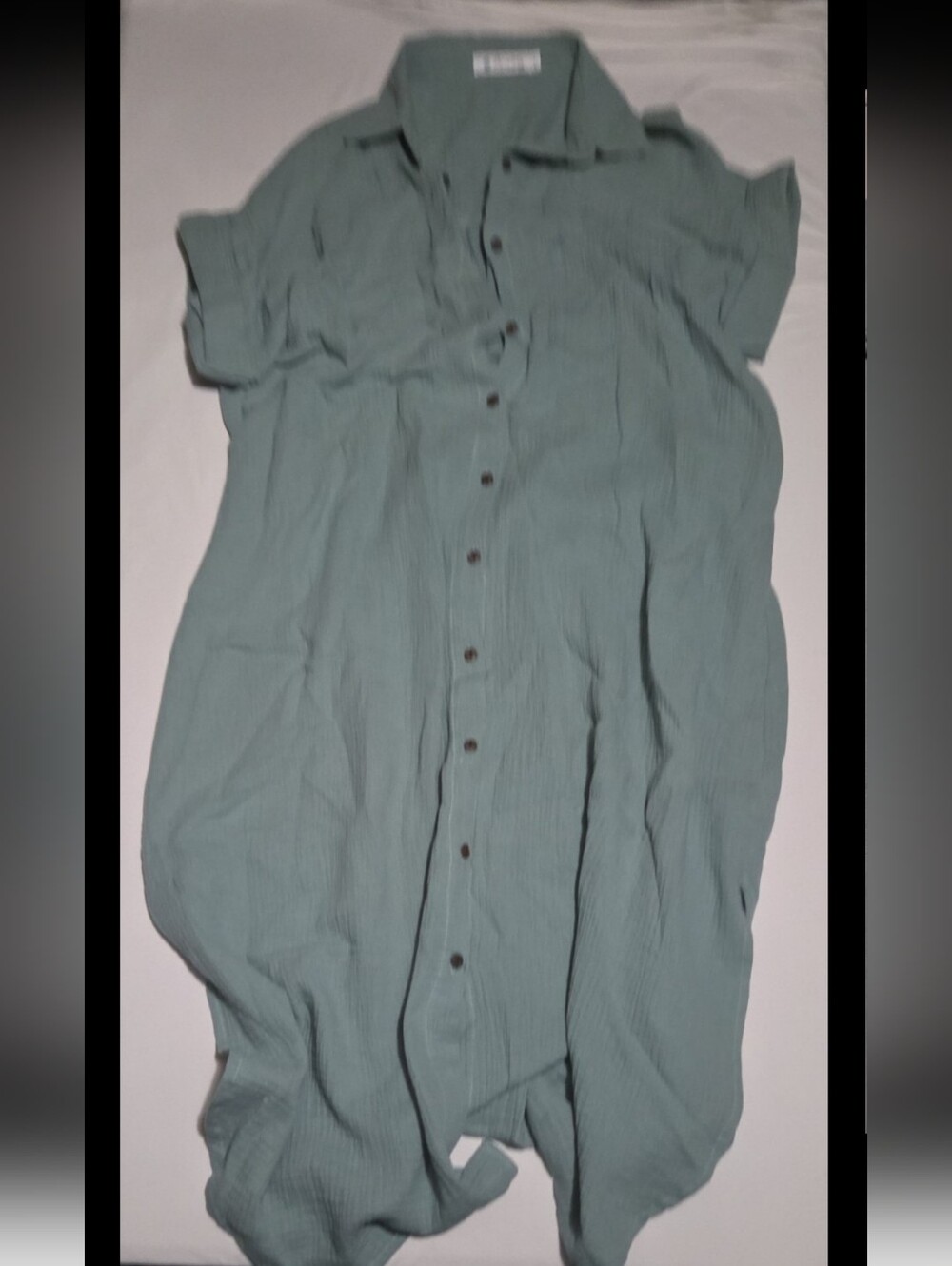 Paradise women's large green button maxi dress #14